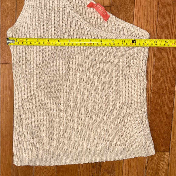 Current One-Shoulder Ribbed Knit Top Size Large - Picture 5 of 6